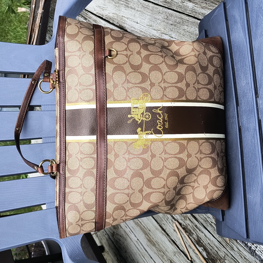 Coach signature heritage tote purse